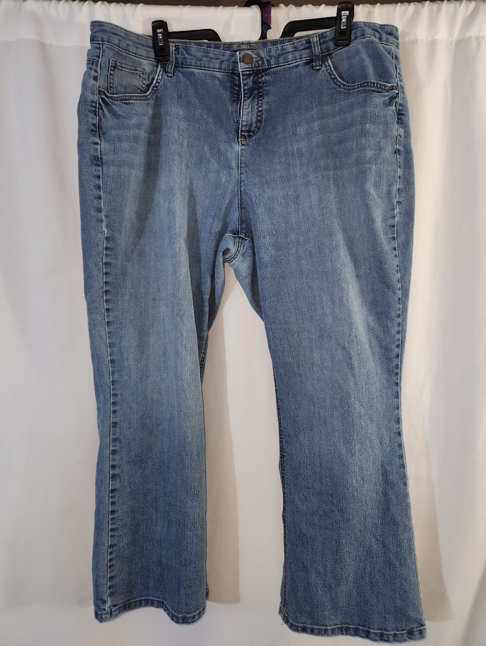 Women's Blue Denim Bootcut Jeans  #staple #classic #sturdy #flattering #casual